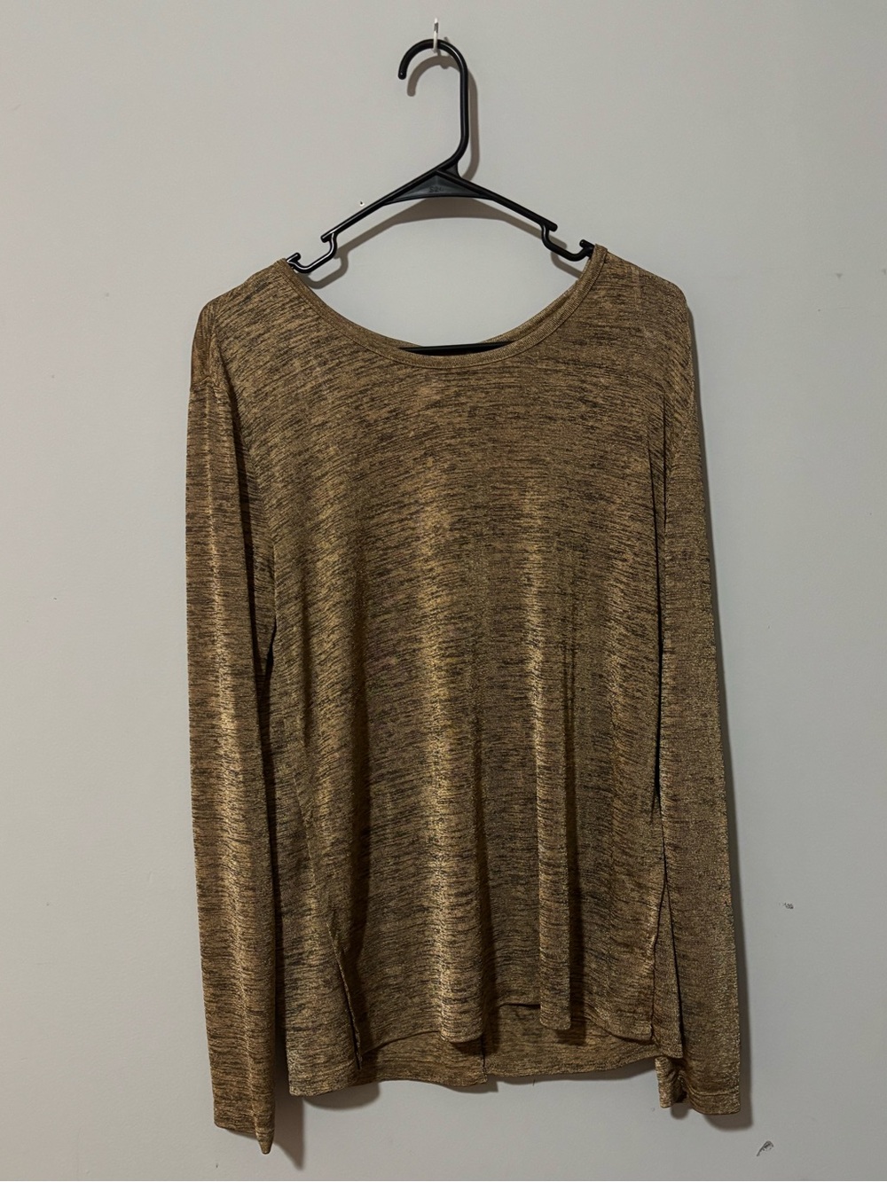 Forever 21 Metallic Bronze Long Sleeve Top